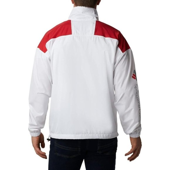 Columbia Men's Santa Ana Anorak Wisconsin Badgers 1/2 Zip Pullover Jacket Large - Picture 2 of 4